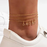 🌸 Bracelet de Cheville Boho Étoile & Cristal