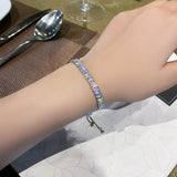 🌸 Bracelet Femme Chic Strass – Acier Inoxydable & Zircon Éclatant