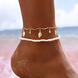 🌸 Bracelet de Cheville Boho Étoile & Cristal