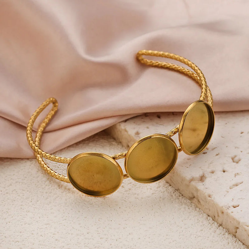 ✨ Bracelet en acier inoxydable plaqué or 💛