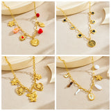 Collier Acier Inoxydable  – Papillon, Cœur & Soleil
