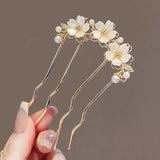 ✨ Peigne à Cheveux Ondulé Perles & Strass – Style Français Élégant Haut de Gamme