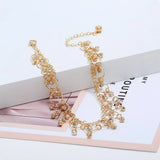 ✨ Chaîne de Cheville Tendance Femme – Or & Argent Strass Brillants