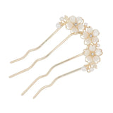 ✨ Peigne à Cheveux Ondulé Perles & Strass – Style Français Élégant Haut de Gamme