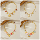 Collier Acier Inoxydable  – Papillon, Cœur & Soleil