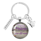 ✨ Porte-Clés “Merci Maîtresse” – Pendentif en Verre & Règle 📏💖