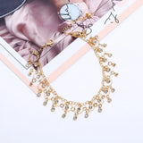✨ Chaîne de Cheville Tendance Femme – Or & Argent Strass Brillants
