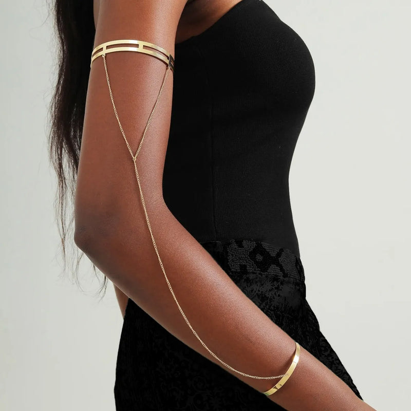 🖤 Bracelet Manchette de Bras Géométrique