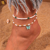 🌈 Bracelet de Cheville Bohème Fait à la Main – Perles Colorées Été