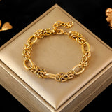 💛 Bracelet Maille Cubaine Acier Inoxydable – Style Chic Unisexe