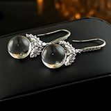 ❄️ “Ice Queen” – boucles d’oreilles en Argent Sterling S925 avec Perles de Cristal Blanc