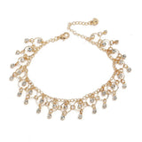 ✨ Chaîne de Cheville Tendance Femme – Or & Argent Strass Brillants