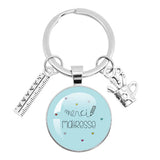 ✨ Porte-Clés “Merci Maîtresse” – Pendentif en Verre & Règle 📏💖