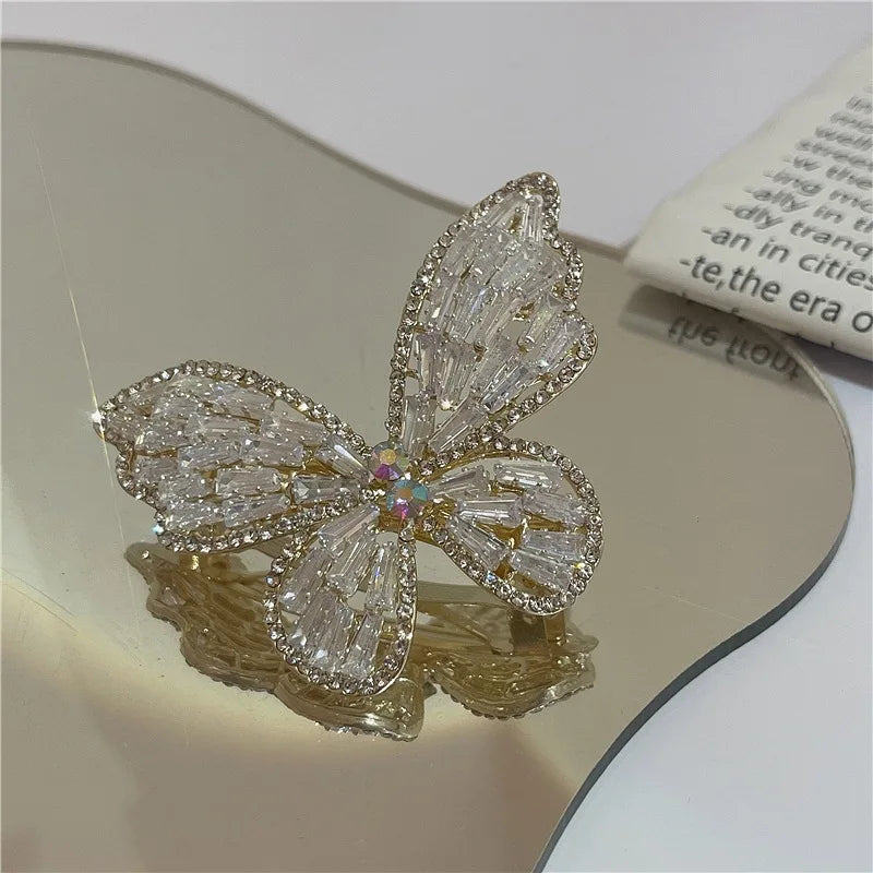 ✨ Pince à cheveux nœud arc avec strass – Élégance printanière ✨