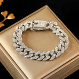 💛 Bracelet Maille Cubaine Acier Inoxydable – Style Chic Unisexe