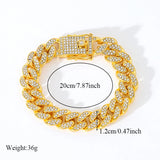 💛 Bracelet Maille Cubaine Acier Inoxydable – Style Chic Unisexe