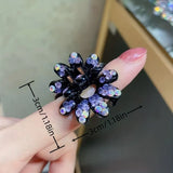 🌸 Pinces à Cheveux Mini Fleurs & Diamants 💎 – Lot de 4 Accessoires Élégants pour Chignon Femme 👑✨