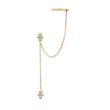 💛 Boucles d’Oreilles Pendantes en Acier Inoxydable – Chaîne Dorée & Zircone ✨