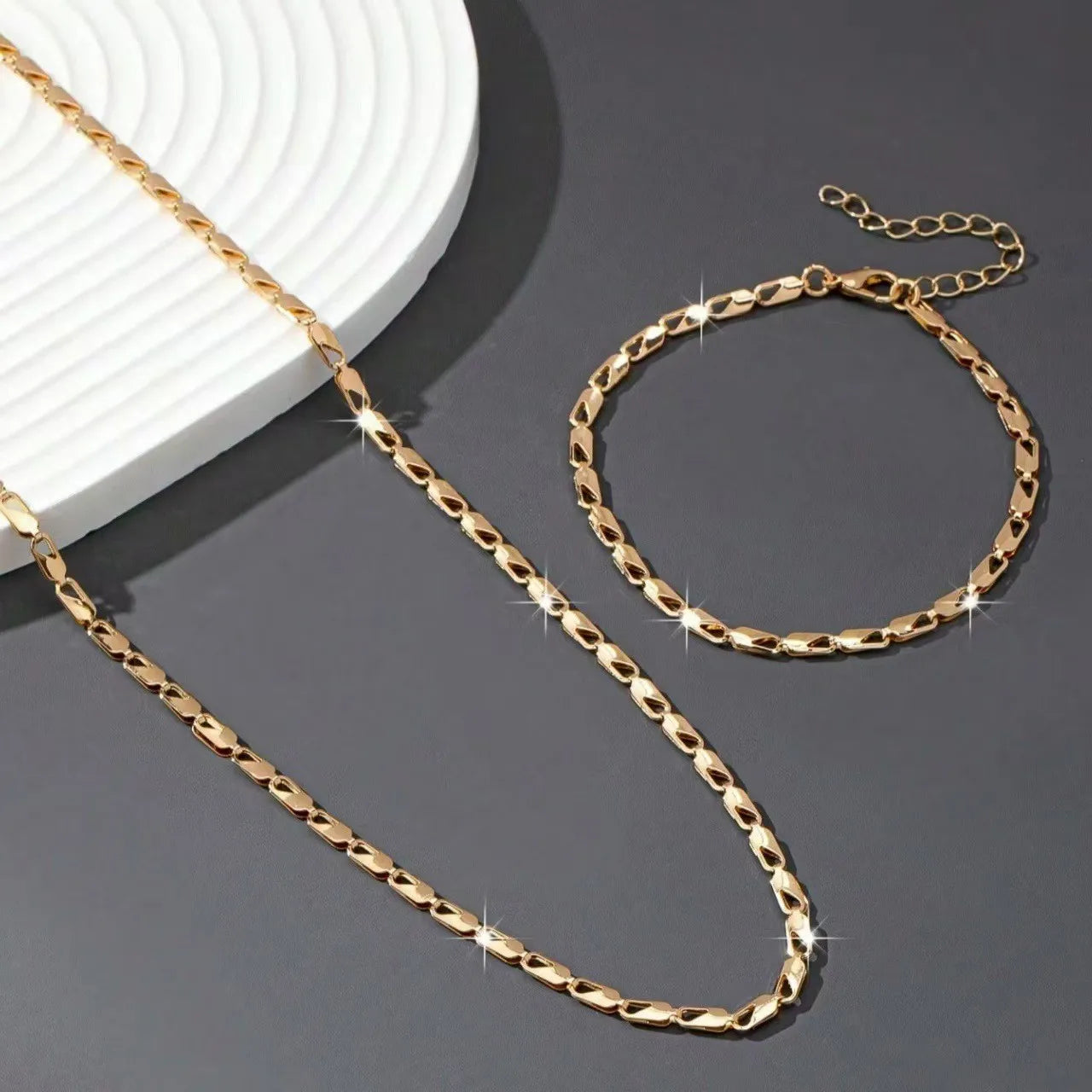 Ensemble  collier et bracelet pour femme