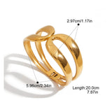 ✨ Bracelet Manchette Géométrique Plaqué Or  ✨