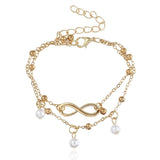 ✨ Chaîne de Cheville Tendance Femme – Or & Argent Strass Brillants