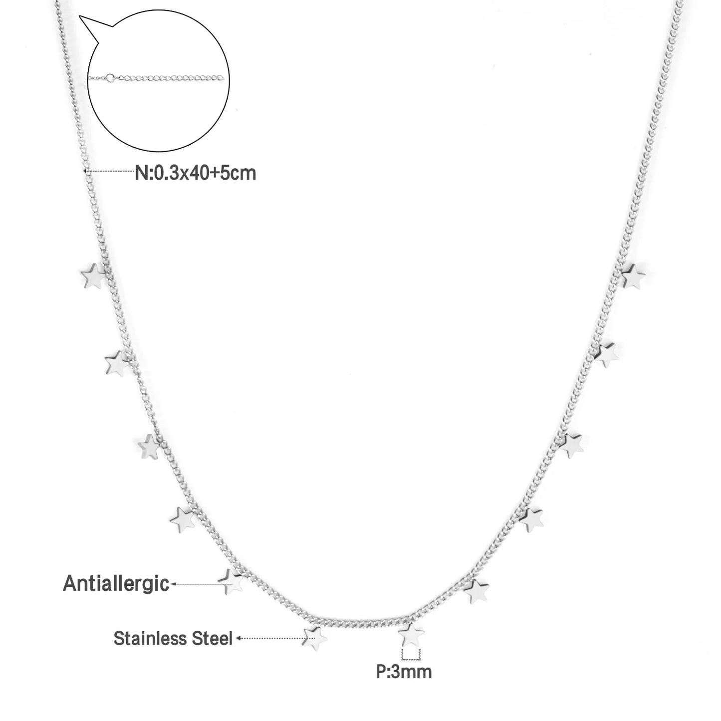 Collier Femme Chic Luxe – Acier Inoxydable & Breloque CZ Ronde