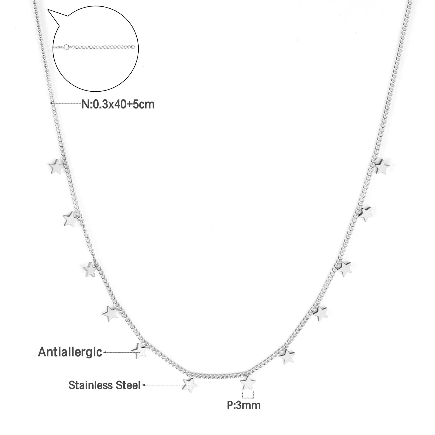 Collier Femme Chic Luxe – Acier Inoxydable & Breloque CZ Ronde