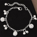 💎 Bracelet Plaqué Argent Femme & Fille – Breloques, Perles & Pendentif