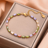 ✨ Bracelet en acier inoxydable avec zircones cubiques – Éclat Premium ✨