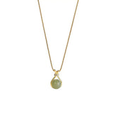 💚 Collier Pendentif Goutte d’Eau en Opale Verte – Élégance Dorée & Zircon ✨
