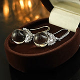 ❄️ “Ice Queen” – boucles d’oreilles en Argent Sterling S925 avec Perles de Cristal Blanc