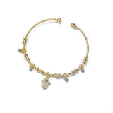 🧿 Bracelet Mauvais Œil pour Femme – Ensemble Luxe en Acier Inoxydable & Zircon ✨