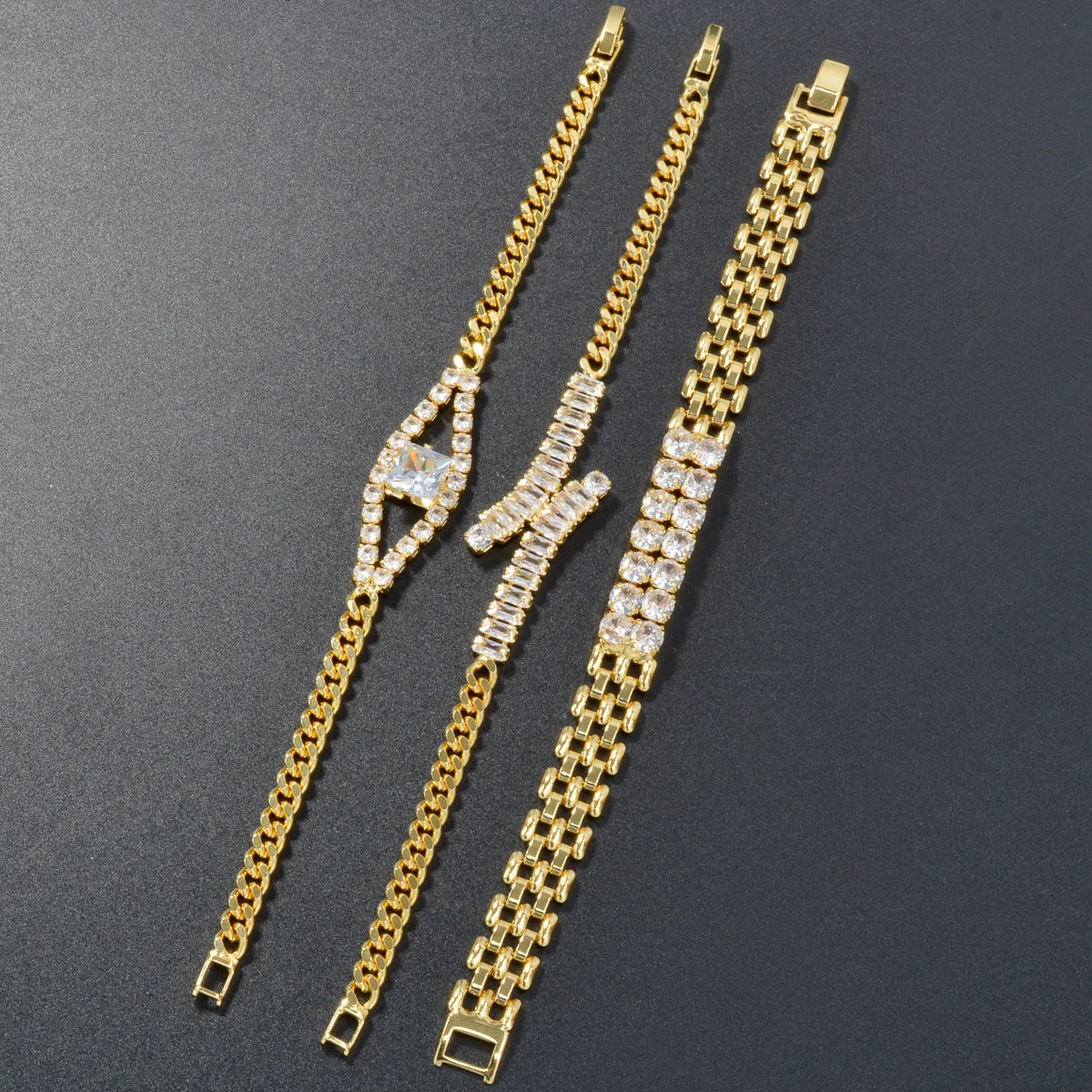Bracelet double  cercle de cristal