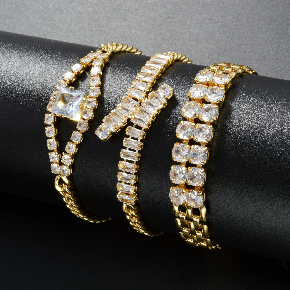 Bracelet double  cercle de cristal