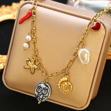 Collier Acier Inoxydable – Soleil, Cœur & Fleur