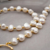 💖 Bracelet de luxe en perles d’eau douce ✨ – style baroque chic 🌸 acier inoxydable