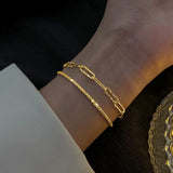 💛 Ensemble de Bracelets Dorés Femme – 6 Pièces Style Bohème Rétro