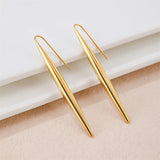 💛 Boucles d’Oreilles Pendantes Femme – Acier Inoxydable Doré Style Luxe