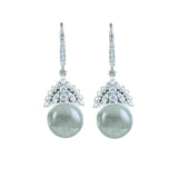 ❄️ “Ice Queen” – boucles d’oreilles en Argent Sterling S925 avec Perles de Cristal Blanc