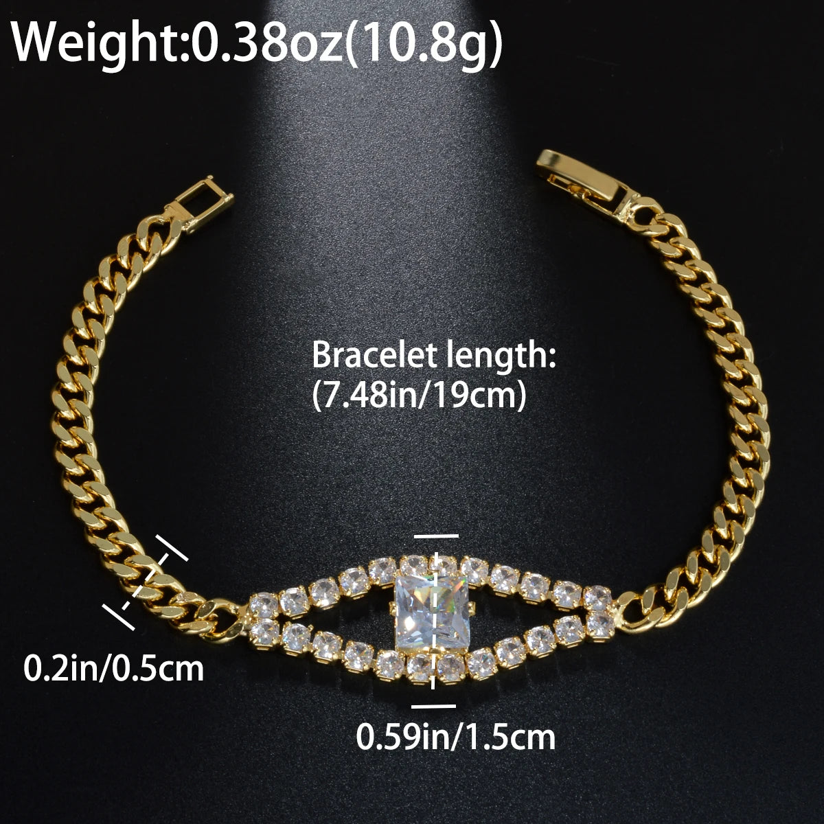 Bracelet double  cercle de cristal