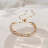 🌸 Bracelet Femme Chic Strass – Acier Inoxydable & Zircon Éclatant