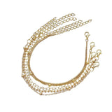 ✨ Ensemble Bijoux Femme Minimaliste – 5 Bracelets Perles Creuses & Collier Superposé
