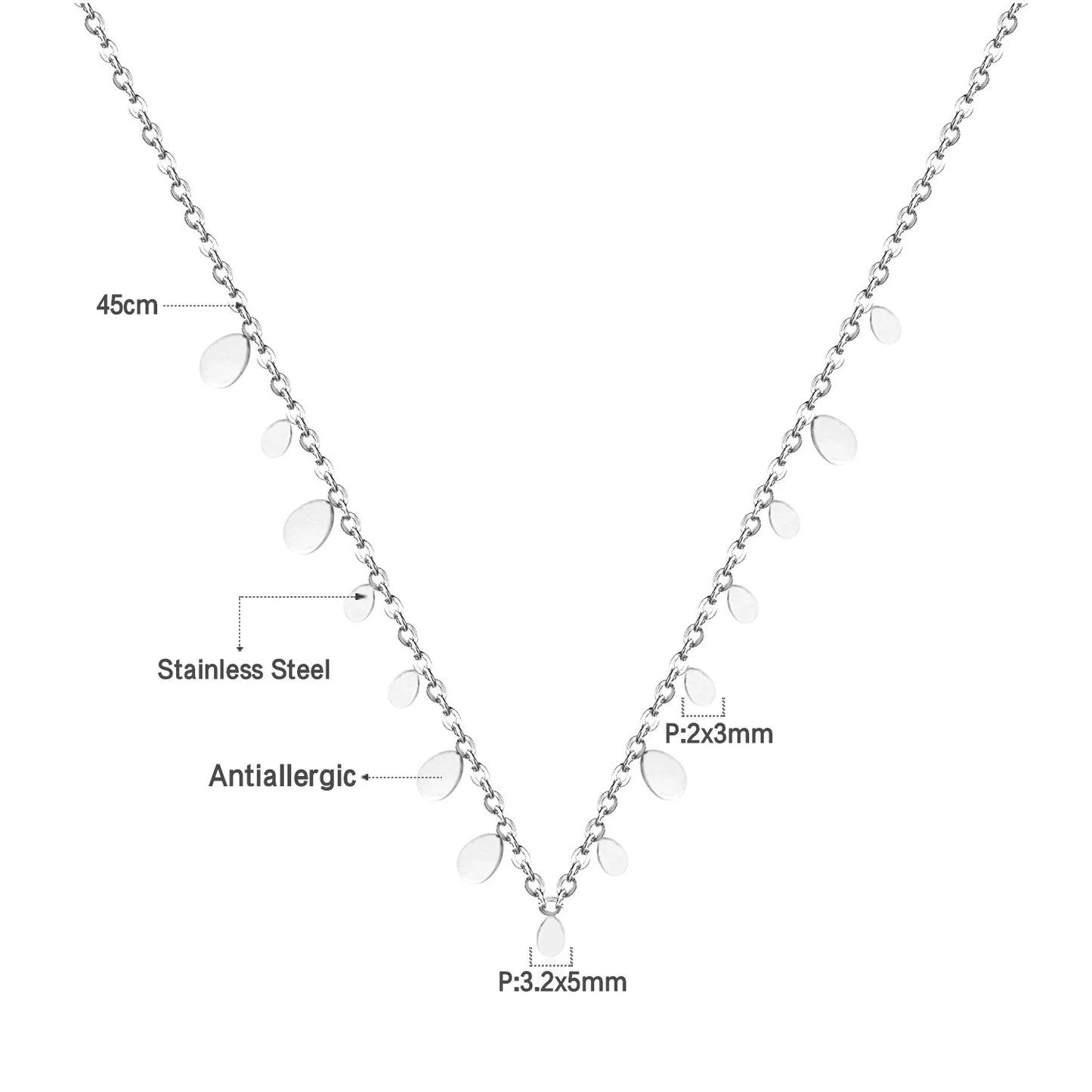 Collier Femme Chic Luxe – Acier Inoxydable & Breloque CZ Ronde