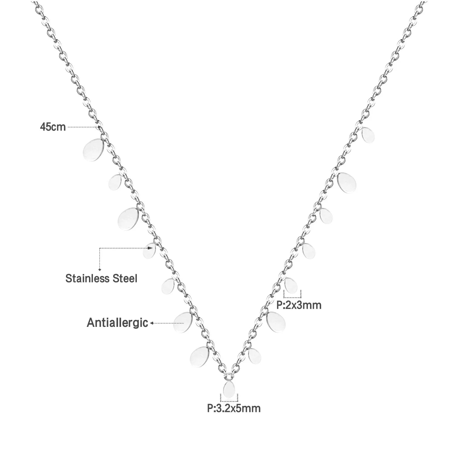Collier Femme Chic Luxe – Acier Inoxydable & Breloque CZ Ronde