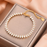 ✨ Bracelet en acier inoxydable avec zircones cubiques – Éclat Premium ✨