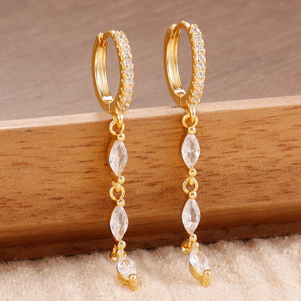 🌈 Boucles d’Oreilles d’Été Colorées – Goutte d’Eau Vintage en Acier Inoxydable ✨
