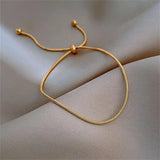 ✨ Bracelet de Cheville Chaîne Fine Réglable – Style Vintage Minimaliste
