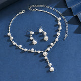 💎 Bijoux Tendance Femme – Collier Perles avec Pampilles Strass