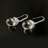 ❄️ “Ice Queen” – boucles d’oreilles en Argent Sterling S925 avec Perles de Cristal Blanc