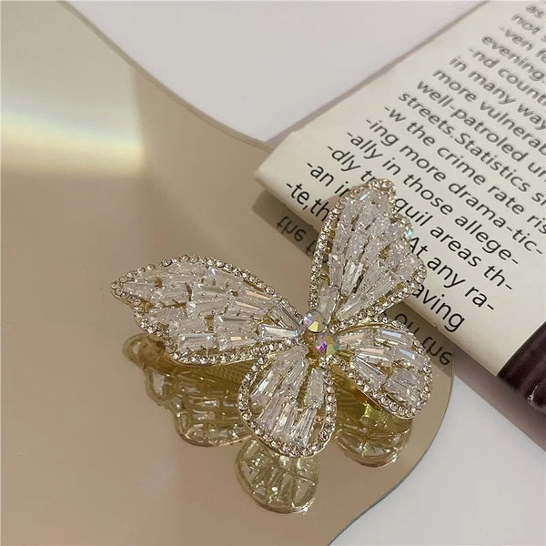 ✨ Pince à cheveux nœud arc avec strass – Élégance printanière ✨